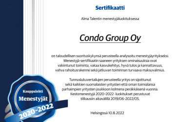 Condo Group on jälleen yksi Suomen menestyjistä